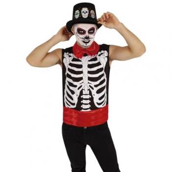 Rubies Sombrero de Copa Catrin con Luz LED Intermitente para Día de los Muertos