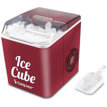 Máquina de Hielo Beper P102CON550 - 12kg en 24h, Capacidad 1.3L, Autolimpiante, Color Rojo