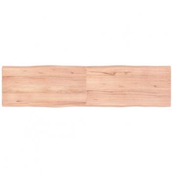 vidaXL Table Top Light Brown 160x40x(2-4)cm Treated Solid Wood Live Edge