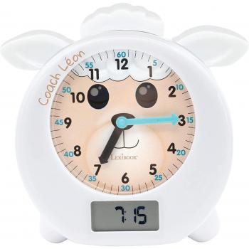 Despertador educativo LEXIBOOK LEON RLT101FR con funciones de reloj, diseño interactivo, pantalla digital, alarma ajustable y características educativas