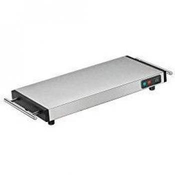 Calentador de Platos Eléctrico 1100W Acero Inoxidable - Mantiene Caliente Hasta 60 Minutos