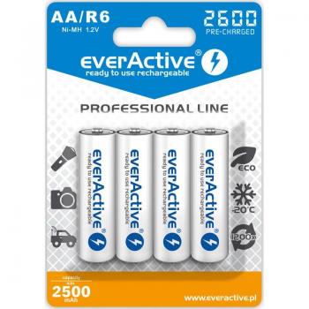EverActive Professional Line EVHRL6-2600 Pilas recargables AA 2600mAh - 4 uds