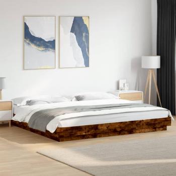 Cama solar de madera multicapa Roble Humo 180x200 cm