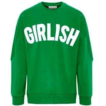 NAME IT - Sudadera - para niña Jolly Green 122 cm/128 cm