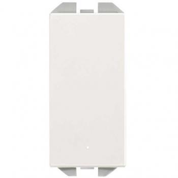 Conmutador Luminoso Simon 270 10AX con Módulo Estrecho Blanco