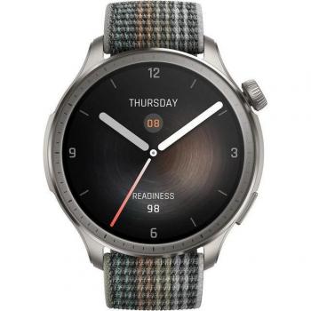 Reloj Inteligente Amazfit Balance Gris Atardecer con Composición Corporal, Recuperación del Sueño, GPS, Alexa, Bluetooth, Llamadas, 14 Días de Batería y 150 Modos Deportivos para