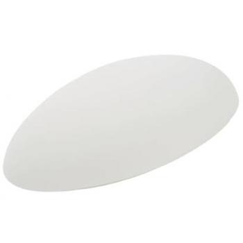 Lámpara de pared dimmable 'Jemima' en vidrio opal blanco, forma elíptica, 1 llama E14, moderna para salón y comedor