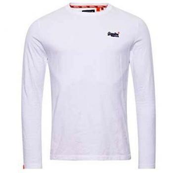 Superdry Hombre Camiseta Vintage Bordada de algodón orgánico Blanco Óptico XXS