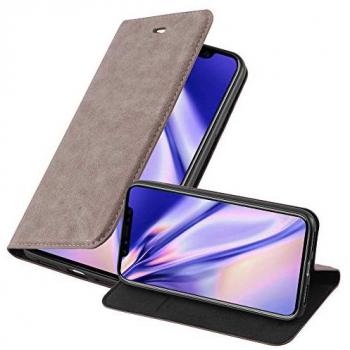 Funda Libro para Apple iPhone XS MAX en Marrón Café - Protección con Cierre Magnético, Tarjetero y Función de Soporte