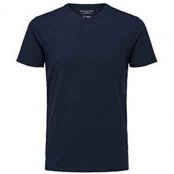 Selected Homme Basic Short Sleeve T-Shirt - Navy Blazer, XXL