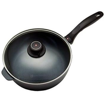 Swiss Diamond 9.5 in. Nonstick Saute Pan with Lid - HD Classic Diamond Coated Aluminum, 3.2 Qt