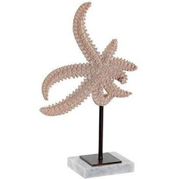 Figura Decorativa Estrella de Mar DKD Home Decor 20,20 x 8 x 31,5 cm Coral Blanco Resina Mármol