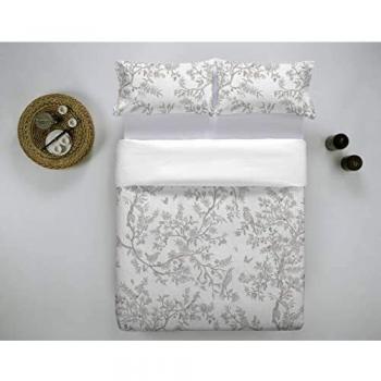 ETHERE Funda nórdica con Botones Chiserie Gris Cama 135 cm