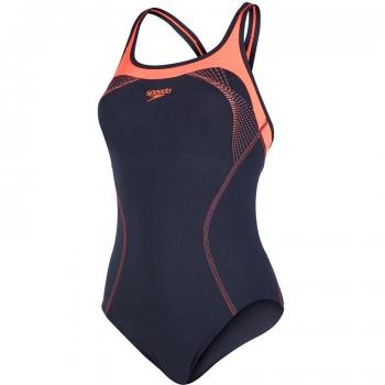 Speedo Bañador Spdfit Kbck Af Antracita / Naranja / Negro ES 34