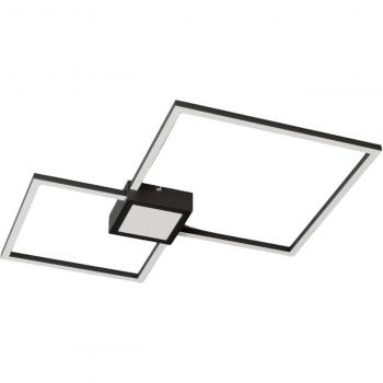 Lindby Duetto lámpara LED de techo antracita 28 W, moderna, hecha de aluminio, para salón y comedor, con una bombilla LED