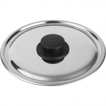 San Ignacio Tapa con Pomo, Acero Inoxidable, Plateado, 21 cm