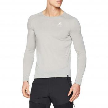 Odlo BL Top Crew Neck L/S Aion Camiseta, otoño/Invierno, Hombre, Color Gris, tamaño Small