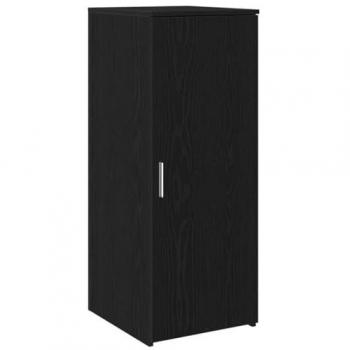 vidaXL Modern Black Storage Cabinet 40x45x103.5 cm - Engineered Wood Sideboard for Office Organization