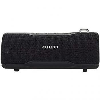Aiwa BST-500BK: Altavoz Bluetooth Estéreo, TWS, Portátil de Color Negro, Apto para Android o iPhone