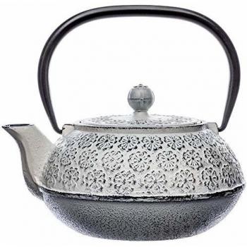 Tetera de Hierro Fundido Folk 1L con Filtro Desmontable Color Blanco