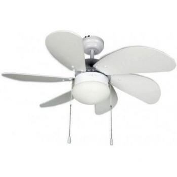 Ventilador de Techo Orbegozo CP 15076 B con Luz, 50W, 6 Aspas de 80cm y 3 Velocidades