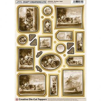 Craft Creations Creative die-cuts - la carrera - Sepia