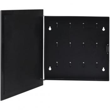 vidaXL Key Box with Magnetic Board Black 35x35x5.5 cm