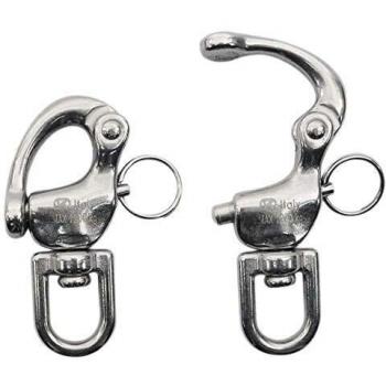 Desconocido Kong Quick Release-Conector desenganche rápido Anillo Giratorio Mosquetón, Adultos Unisex, INOX