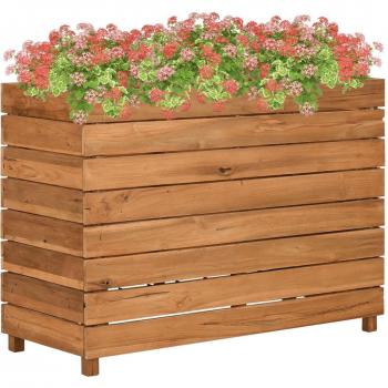 vidaXL Raised Bed 100x40x72 cm Recycled Teak Wood and Steel