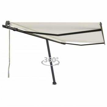 Toldo de pie automático crema 400x300 cm