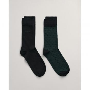 Pack de dos pares de calcetines lisos y de lunares para hombre Gant