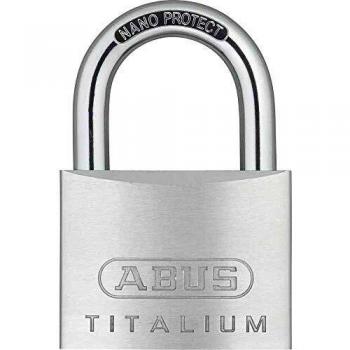 Candado Antirrobo ABUS 64 Titalium 64TI/60 SL - Seguridad Garantizada, cerradura cilíndrica, ancho de cuerpo 60mm, incluye varias llaves