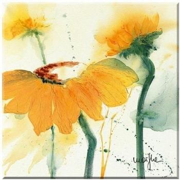TOURNESOL IV, diseño de girasoles, diseño de flores de imagen de Marthe, con impresión digital