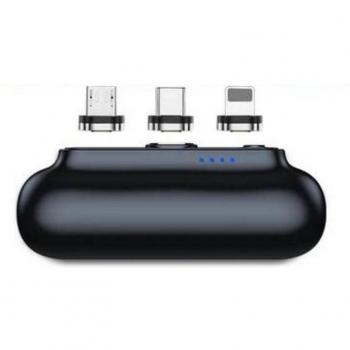 Klack Powerbank Magnético Mini Batería Portátil 5000mAh para Teléfono Móvil 3 en 1