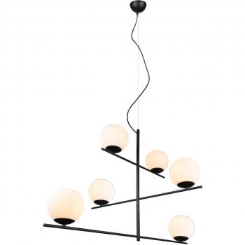 Lámpara Colgante Trio Pure 6 luces Negro/Blanco