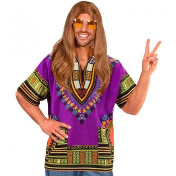 Camisa Africana púrpura para hombre
