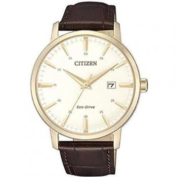 Citizen BM7463-12A Reloj de hombre Eco-Drive dorado con correa de piel marrón