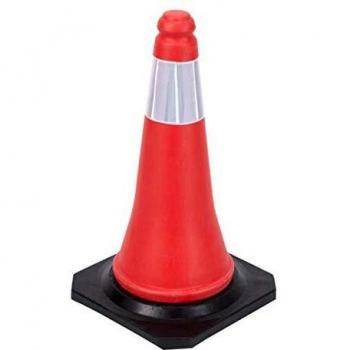 MAXIMA 110134 Cono seguridad reflectante, Rojo y negro