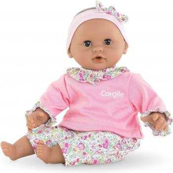 Muñeca Bebé Corolle María Rosa Chicle 30 cm, suave al tacto, con aroma a vainilla, cuerpo blando y cabeza de vinilo, ideal para niños a partir de 18 meses