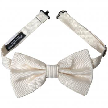 Off White Silk Adjustable Neck Men Bow Tie