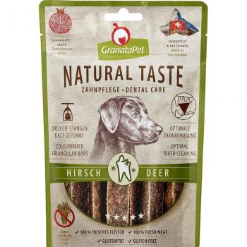 GranataPet Natural Taste Dentrix snacks para perros - Pack económico: Venado 3 x 70 g