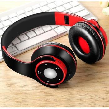 Auriculares Estéreo Inalámbricos Plegables Coloridos Bluetooth con Micrófono y Reproducción de Tarjeta TF para Niños, Mujeres y Hombres