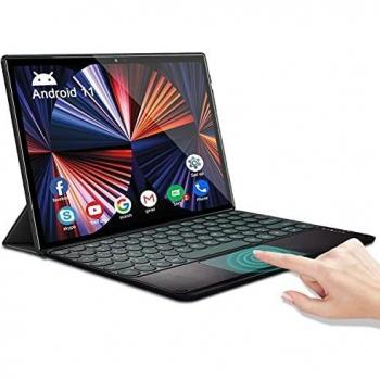 Tablet 10.1 Pulgadas Baratas y Buenas Android 11.0 Octa-Core 2.0 GHz 1920x1200 DUODUOGO A7 6GB RAM 64GB ROM/TF 512GB 4G Dual SIM Tablet con Teclado, Google GMS Type-C 5G WiFi Bluetooth GPS