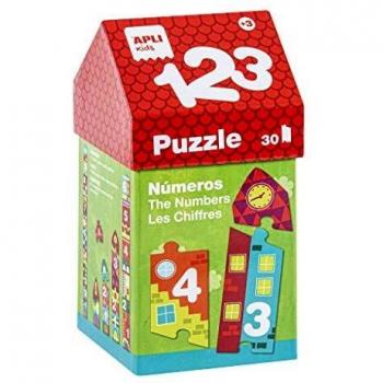 APLI Kids- 1, 2, 3 Puzle Casita, Multicolor