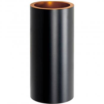 Aplique LED de exterior Lucande Benidetta, 16 cm, moderno, color negro, fabricado en aluminio, con 1 llama