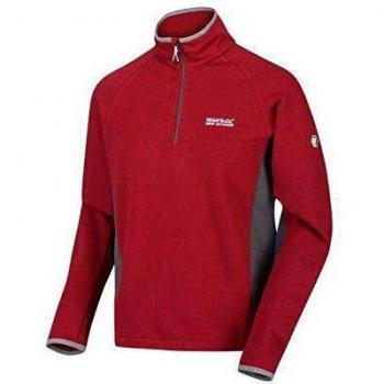 Regatta Highton-Forro Polar Bicolor con Media Cremallera Y Tejido Elástico Extol Fleece, Hombre, Delhi Red/Magnet, S