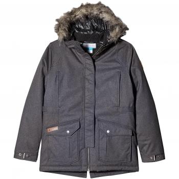 Columbia Barlow Pass 600 Turbodown Jacket Chaqueta Impermeable, niña, Black Melange, Talla XS