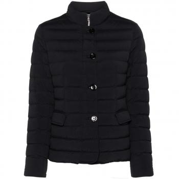 Herno Women's Nylon Packable Down Jacket in Black, Size 44, PI00120DR12431SZ9300
