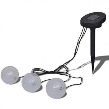 vidaXL Solar Bowl 3 LED Floating Ball Light for Pond Swimming Pool