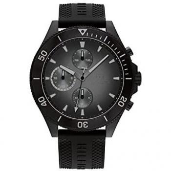 Reloj Tommy Hilfiger Larson 1791921 para Hombre con Correa de Silicona Negra, Caja de 46 mm